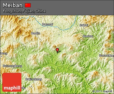 Physical 3D Map of Meiban