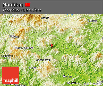 Physical 3D Map of Nanbian