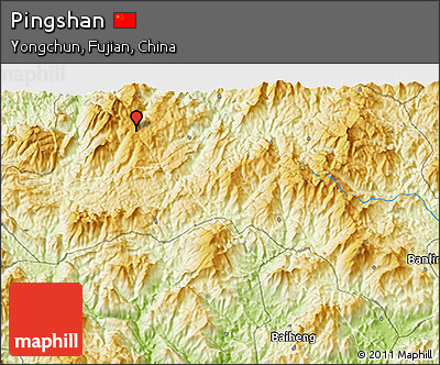 Physical 3D Map of Pingshan