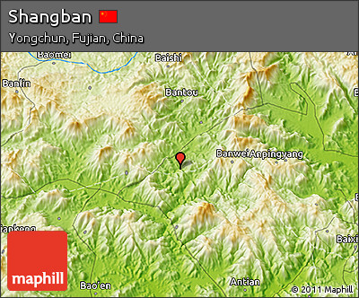 Physical 3D Map of Shangban