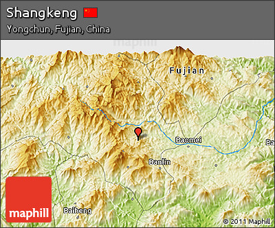 Physical 3D Map of Shangkeng