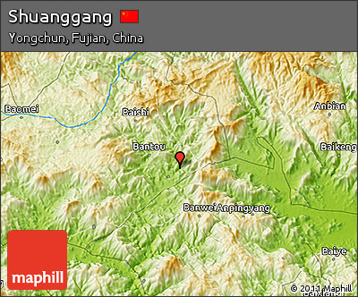 Physical 3D Map of Shuanggang
