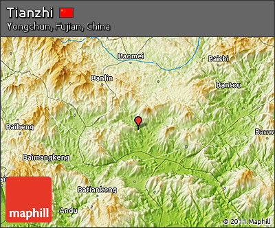 Physical 3D Map of Tianzhi