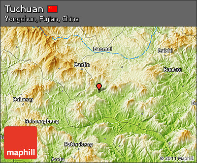Physical 3D Map of Tuchuan