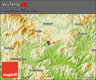 Physical 3D Map of Wufeng