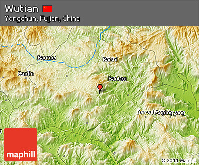 Physical 3D Map of Wutian