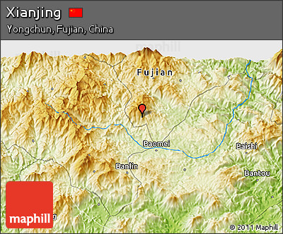 Physical 3D Map of Xianjing