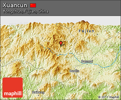 Physical 3D Map of Xuancun