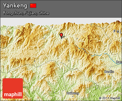 Physical 3D Map of Yankeng