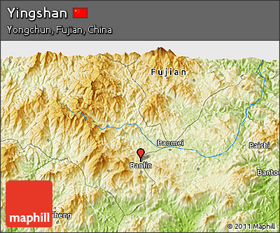 Physical 3D Map of Yingshan