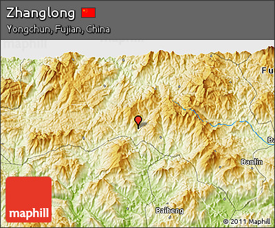 Physical 3D Map of Zhanglong