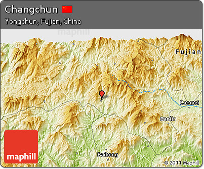 Physical 3D Map of Changchun