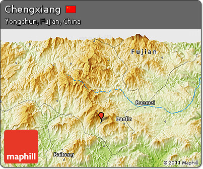 Physical 3D Map of Chengxiang