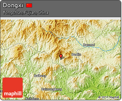 Physical 3D Map of Dongxi