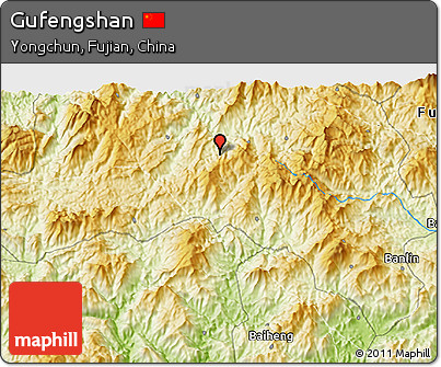 Physical 3D Map of Gufengshan
