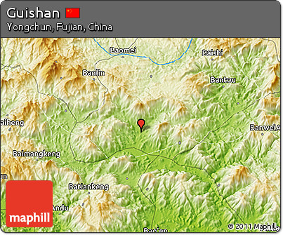 Physical 3D Map of Guishan