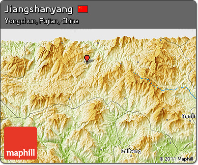 Physical 3D Map of Jiangshanyang