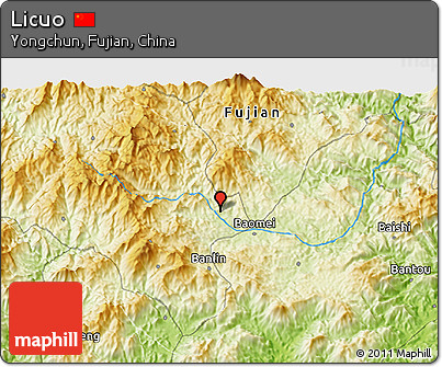 Physical 3D Map of Licuo