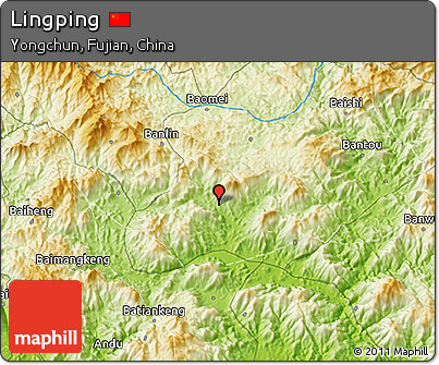 Physical 3D Map of Lingping
