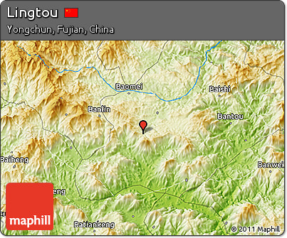 Physical 3D Map of Lingtou
