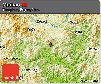 Physical 3D Map of Meiban