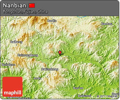 Physical 3D Map of Nanbian