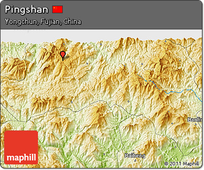 Physical 3D Map of Pingshan