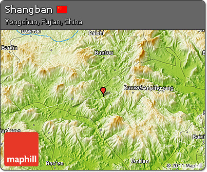 Physical 3D Map of Shangban