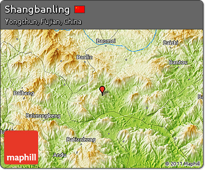 Physical 3D Map of Shangbanling