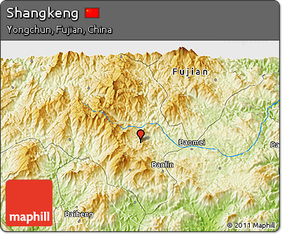 Physical 3D Map of Shangkeng