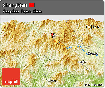 Physical 3D Map of Shangtian