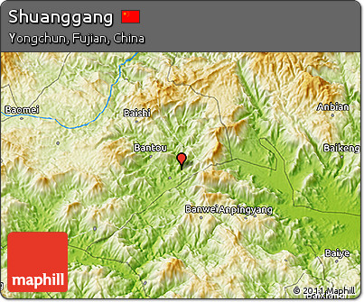 Physical 3D Map of Shuanggang