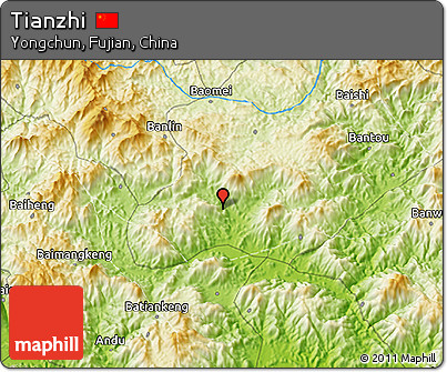 Physical 3D Map of Tianzhi