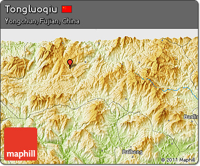 Physical 3D Map of Tongluoqiu
