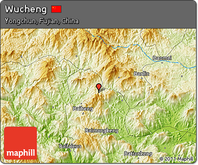 Physical 3D Map of Wucheng