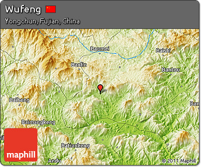 Physical 3D Map of Wufeng