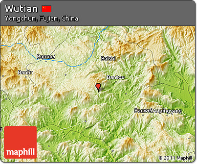 Physical 3D Map of Wutian