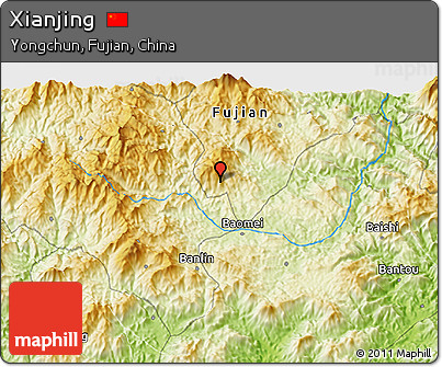 Physical 3D Map of Xianjing
