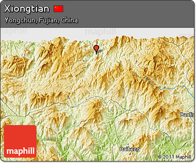 Physical 3D Map of Xiongtian