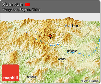 Physical 3D Map of Xuancun