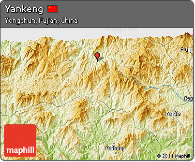 Physical 3D Map of Yankeng