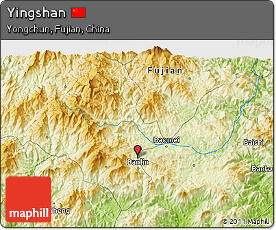 Physical 3D Map of Yingshan