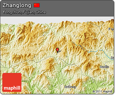 Physical 3D Map of Zhanglong