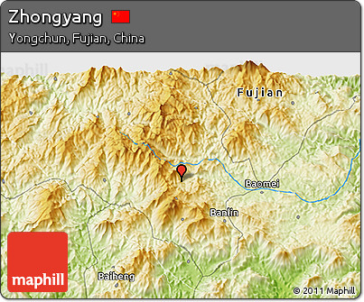Physical 3D Map of Zhongyang