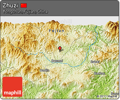 Physical 3D Map of Zhuzi