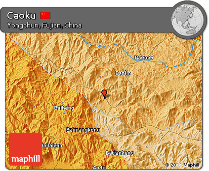 Political 3D Map of Caoku