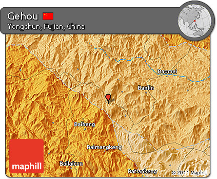 Political 3D Map of Gehou