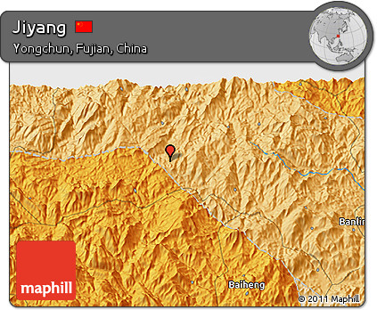 Political 3D Map of Jiyang