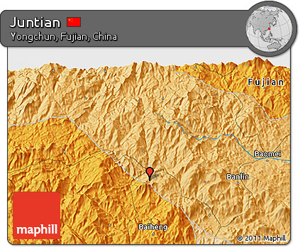 Political 3D Map of Juntian