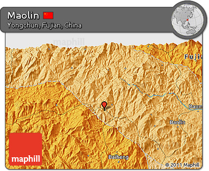 Political 3D Map of Maolin